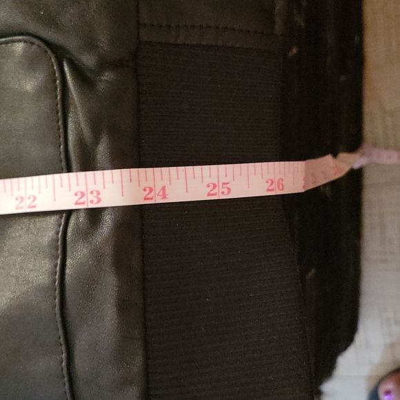 Calvin Klein Faux Leather Jacket w/multiple pockets/sherpa collar Men's XL - Picture 9 of 11